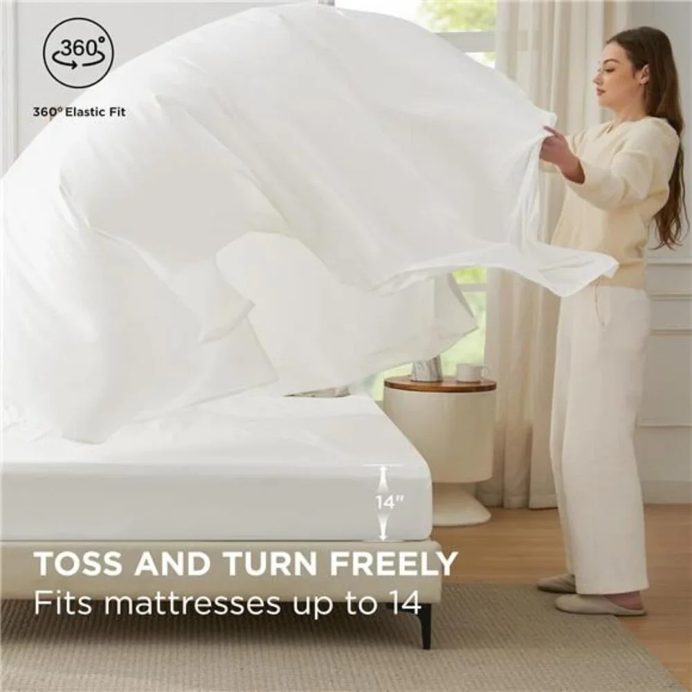 Bedsure Queen Comforter Set - 7 Pieces Beige Queen Bedding Set for All Seasons